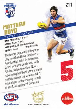 2017 Select Certified #211 Matthew Boyd Back
